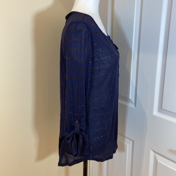 SPLENDID | Size M | navy blue long sleeves top - Picture 2 of 11